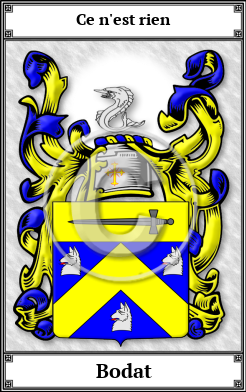 Bodat Family Crest Download (JPG)  Book Plated - 150 DPI