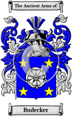 Budecker Family Crest/Coat of Arms