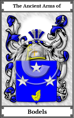 Bodels Family Crest Download (JPG)  Book Plated - 150 DPI
