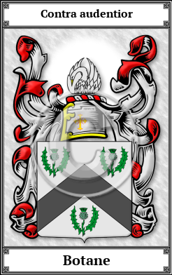 Botane Family Crest Download (JPG) Book Plated - 600 DPI