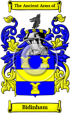 Bidinham Family Crest/Coat of Arms