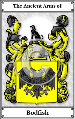 Bodfish Family Crest Download (JPG)  Book Plated - 150 DPI