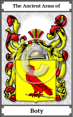 Boty Family Crest Download (JPG)  Book Plated - 150 DPI