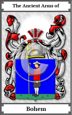 Bohem Family Crest Download (JPG)  Book Plated - 150 DPI