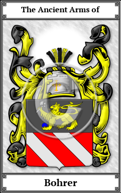 Bohrer Family Crest Download (JPG) Book Plated - 600 DPI
