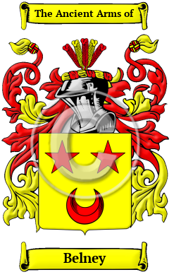 Belney Family Crest/Coat of Arms