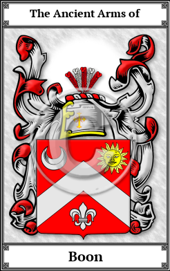 Boon Family Crest Download (JPG) Book Plated - 600 DPI