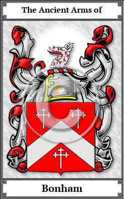 Bonham Family Crest Download (JPG)  Book Plated - 150 DPI
