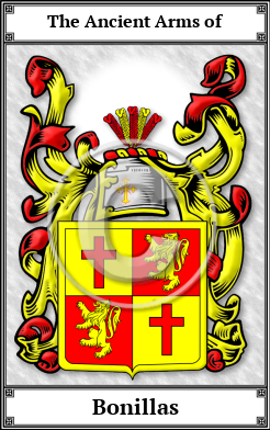 Bonillas Family Crest Download (JPG)  Book Plated - 150 DPI
