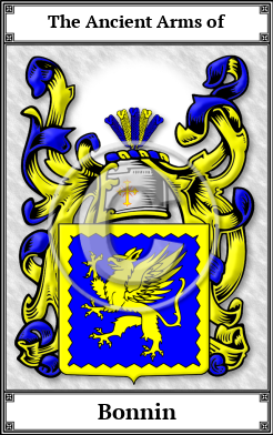 Bonnin Family Crest Download (JPG) Book Plated - 600 DPI