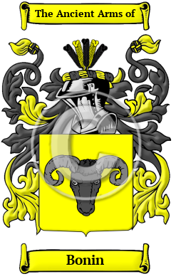 Bonin Family Crest/Coat of Arms