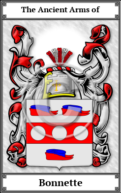 Bonnette Family Crest Download (JPG)  Book Plated - 150 DPI