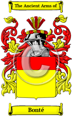 Bonté Family Crest/Coat of Arms
