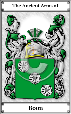 Boon Family Crest Download (JPG)  Book Plated - 150 DPI