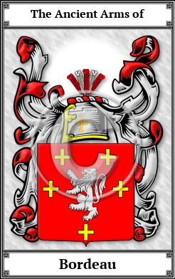 Bordeau Family Crest Download (JPG) Book Plated - 600 DPI
