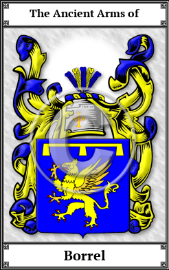 Borrel Family Crest Download (JPG)  Book Plated - 150 DPI