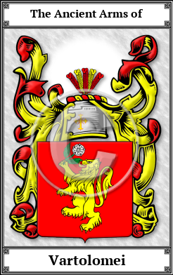 Vartolomei Family Crest Download (JPG)  Book Plated - 150 DPI