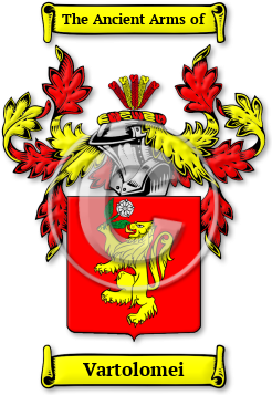 Vartolomei Family Crest Download (jpg) Legacy Series - 150 DPI