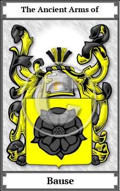 Bause Family Crest Download (JPG) Book Plated - 600 DPI