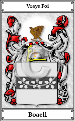 Boaell Family Crest Download (JPG) Book Plated - 600 DPI