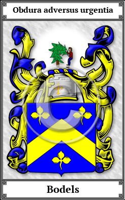 Bodels Family Crest Download (JPG)  Book Plated - 150 DPI