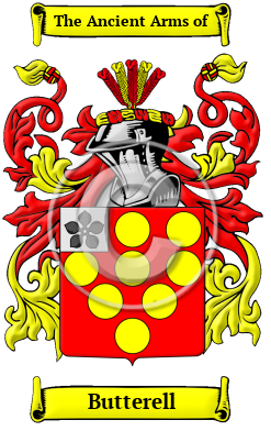 Butterell Family Crest/Coat of Arms