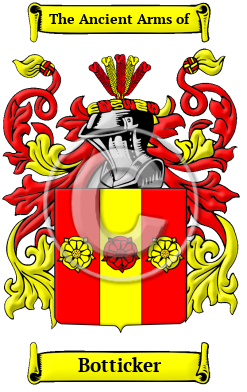 Botticker Family Crest/Coat of Arms