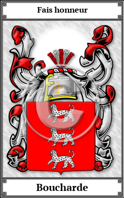 Boucharde Family Crest Download (JPG)  Book Plated - 150 DPI