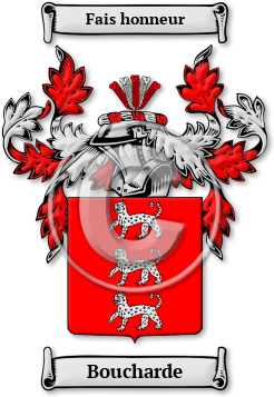 Boucharde Family Crest Download (jpg) Legacy Series - 150 DPI