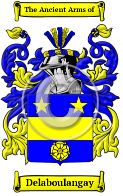 Delaboulangay Family Crest/Coat of Arms