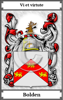 Bolden Family Crest Download (JPG)  Book Plated - 150 DPI