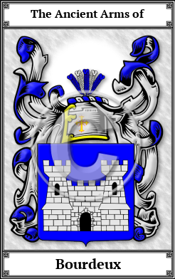 Bourdeux Family Crest Download (JPG)  Book Plated - 150 DPI