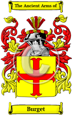 Burget Family Crest/Coat of Arms