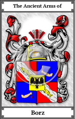 Borz Family Crest Download (JPG)  Book Plated - 150 DPI