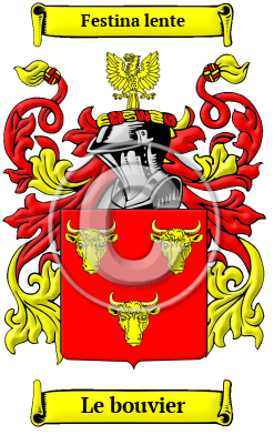 Le bouvier Family Crest/Coat of Arms