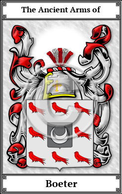 Boeter Family Crest Download (JPG)  Book Plated - 150 DPI