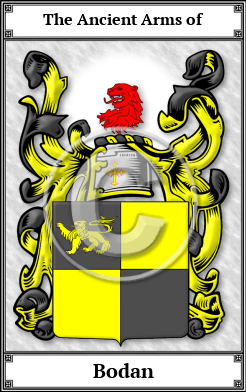 Bodan Family Crest Download (JPG) Book Plated - 600 DPI