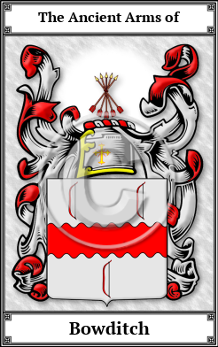 Bowditch Family Crest Download (JPG) Book Plated - 600 DPI