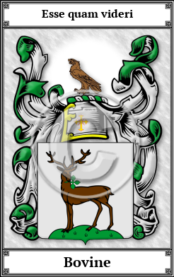 Bovine Family Crest Download (JPG)  Book Plated - 150 DPI