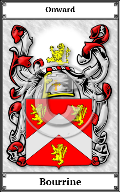 Bourrine Family Crest Download (JPG)  Book Plated - 150 DPI