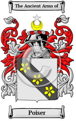 Poiser Family Crest/Coat of Arms