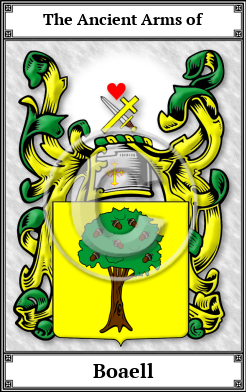 Boaell Family Crest Download (JPG) Book Plated - 600 DPI