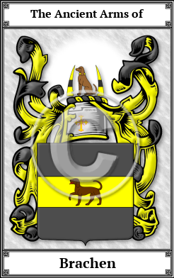 Brachen Family Crest Download (JPG)  Book Plated - 150 DPI