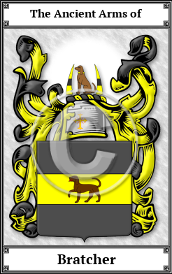Bratcher Family Crest Download (JPG) Book Plated - 600 DPI