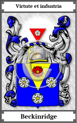Beckinridge Family Crest Download (JPG)  Book Plated - 150 DPI