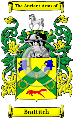 Brattitch Family Crest/Coat of Arms