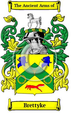Brettyke Family Crest/Coat of Arms