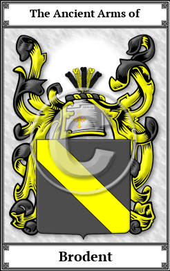 Brodent Family Crest Download (JPG)  Book Plated - 150 DPI