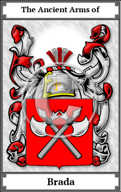 Brada Family Crest Download (JPG)  Book Plated - 150 DPI