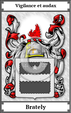 Brately Family Crest Download (JPG) Book Plated - 600 DPI